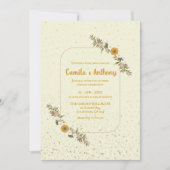 Kleurrijke Beige Hoek Wildflower Boho Rustic Kaart (Voorkant)