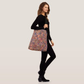 kleurrijke bellenprint crossbody tas (Op model)