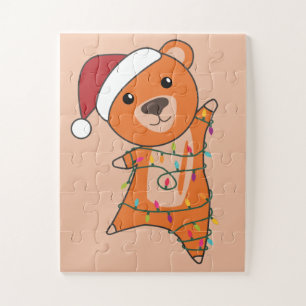 Kleurrijke Beren Beer kerstwinterdieren Legpuzzel