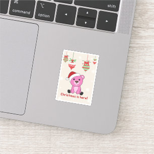 Kleurrijke Beren Beer kerstwinterdieren Sticker