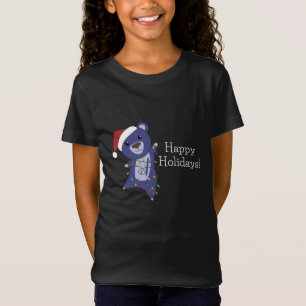 Kleurrijke Beren Beer kerstwinterdieren T-shirt