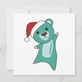 Kleurrijke beren vrolijk kerstfeest winterdieren b kaart