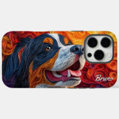Kleurrijke Berner Sennenhond Portret Case-Mate iPhone Case (Achterkant (horizontaal))