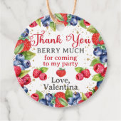 Kleurrijke bessen Hartelijk dank Berry Much verjaa Bedankjes Labels (Voorkant)