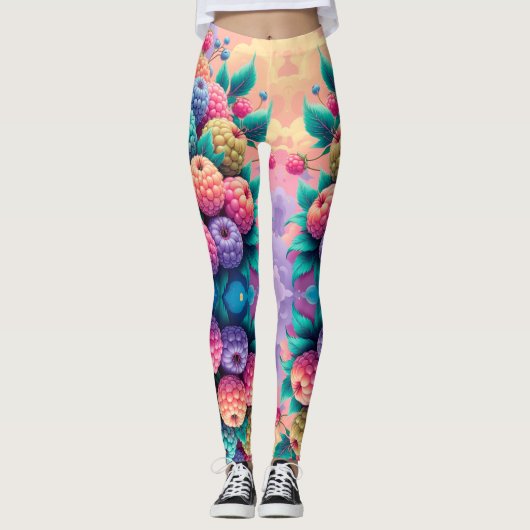 Kleurrijke bessen leggings (Voorkant)