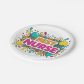 Kleurrijke Best Nurse Party Borden Papieren Bordje (Gekanteld)