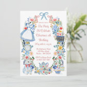 Kleurrijke betoverde Alice in Wonderland verjaarda Kaart (Staand voorkant)