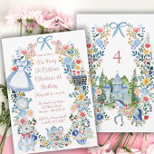 Kleurrijke betoverde Alice in Wonderland verjaarda Kaart