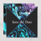 Kleurrijke betovering Bewaar de datum Save The Date (Voorkant / Achterkant)