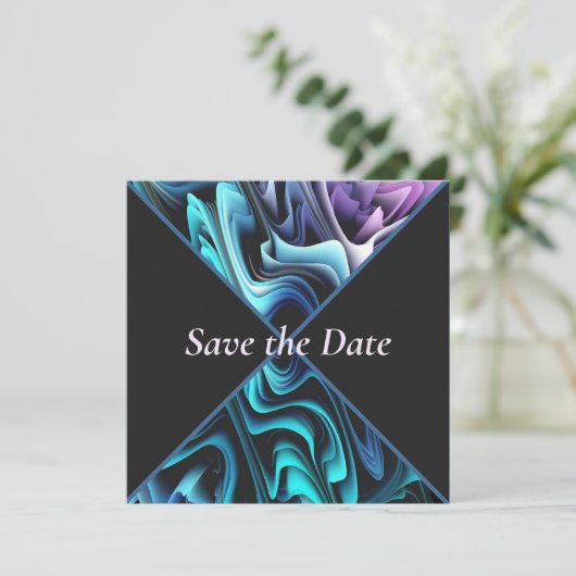 Kleurrijke betovering Bewaar de datum Save The Date (Staand voorkant)