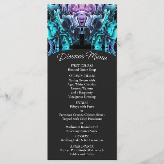 Kleurrijke betovering menu (Voorkant)