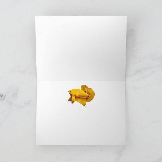 Kleurrijke Betta Aquarium Fish Wenskaart Kaart (Binnen)