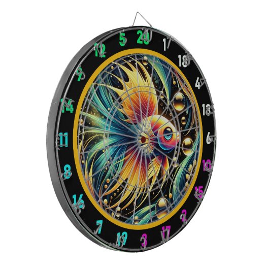 Kleurrijke Betta Dartboard Game Center Dartbord (Voorkant Links)