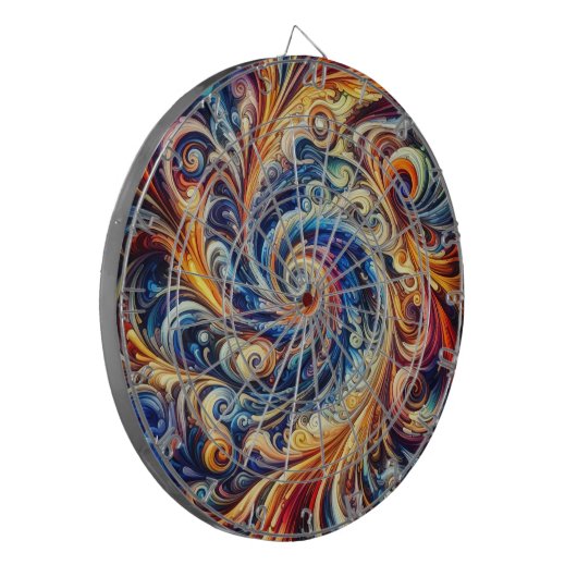 Kleurrijke beweging Abstracte kunst Dartbord (Voorkant Links)