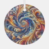 Kleurrijke beweging Abstracte kunst Glas Ornament (Voorkant)