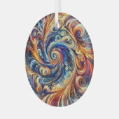 Kleurrijke beweging Abstracte kunst Glas Ornament (Voorkant links)