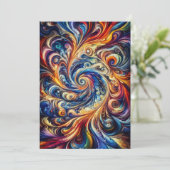 Kleurrijke beweging Abstracte kunst Kaart (Staand voorkant)