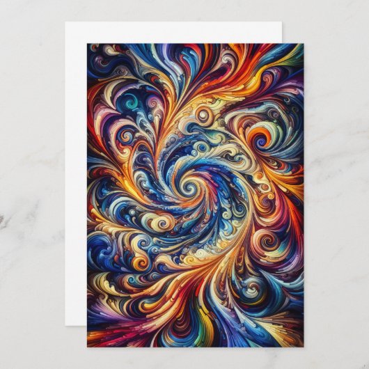 Kleurrijke beweging Abstracte kunst Kaart (Voorkant / Achterkant)