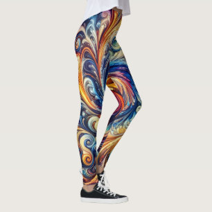 Kleurrijke beweging Abstracte kunst Leggings