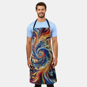 Kleurrijke beweging Abstracte kunst Schort (Gedragen)