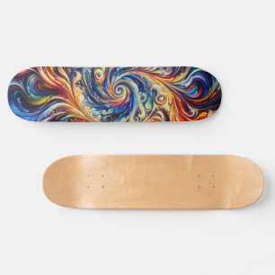 Kleurrijke beweging Abstracte kunst Skateboard
