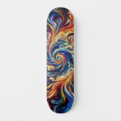 Kleurrijke beweging Abstracte kunst Skateboard (Voorkant)