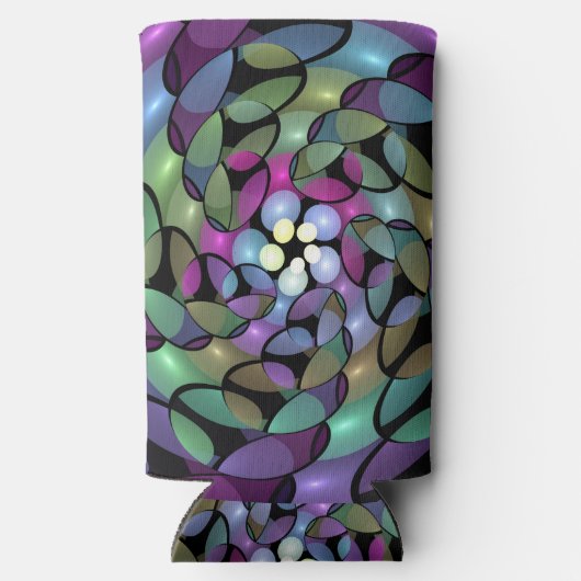 Kleurrijke Bewegingen Abstracte Trippy Fractal Art (Achterkant)