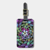 Kleurrijke Bewegingen Abstracte Trippy Fractal Art Bagagelabel (Voorkant verticaal)