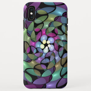 Kleurrijke Bewegingen Abstracte Trippy Fractal Art iPhone XS Max Hoesje