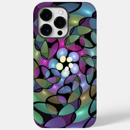Kleurrijke Bewegingen Abstracte Trippy Fractal Art Case-Mate iPhone Case (Achterkant)