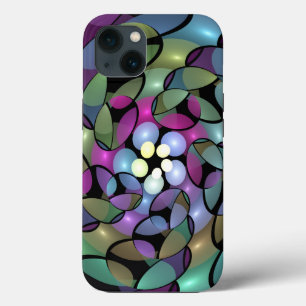 Kleurrijke Bewegingen Abstracte Trippy Fractal Art iPhone 13 Hoesje