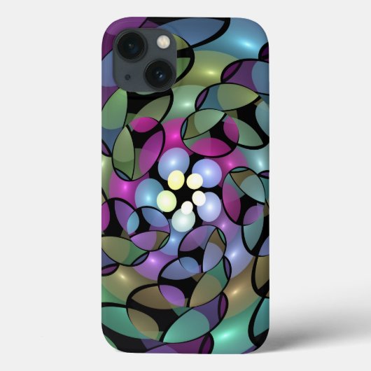 Kleurrijke Bewegingen Abstracte Trippy Fractal Art Case-Mate iPhone Case (Achterkant)