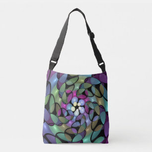 Kleurrijke Bewegingen Abstracte Trippy Fractal Art Crossbody Tas