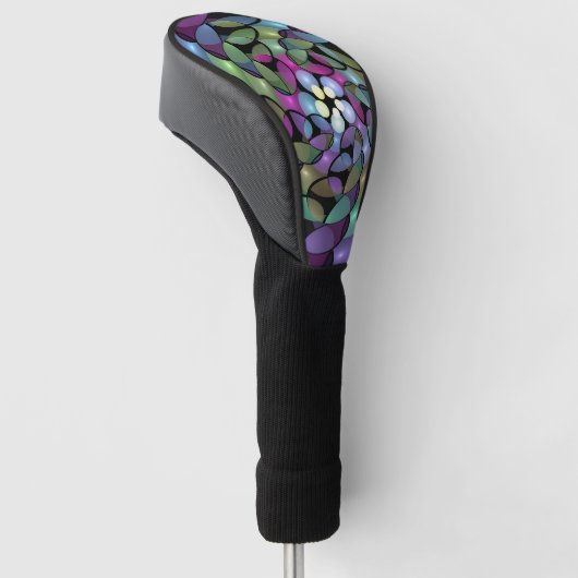 Kleurrijke Bewegingen Abstracte Trippy Fractal Art Golfheadcover (Schuin)