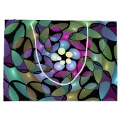 Kleurrijke Bewegingen Abstracte Trippy Fractal Art Groot Cadeauzakje (Achterkant)