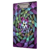 Kleurrijke Bewegingen Abstracte Trippy Fractal Art Klembord (Links)