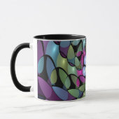 Kleurrijke Bewegingen Abstracte Trippy Fractal Art Mok (Links)