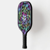 Kleurrijke Bewegingen Abstracte Trippy Fractal Art Pickleball Paddle (Links)