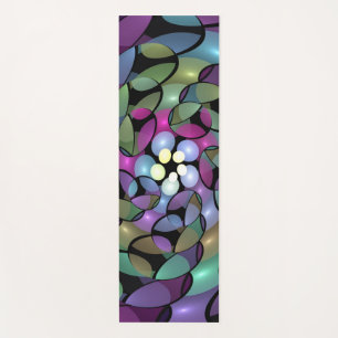 Kleurrijke Bewegingen Abstracte Trippy Fractal Art Yogamat