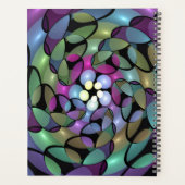 Kleurrijke Bewegingen Abstracte Trippy Fractal Naa Planner (Achterkant)