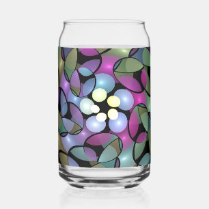 Kleurrijke Bewegingen Abstracte Trippy Fractale Ku Blikvorm Glas