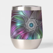 Kleurrijke Big Flower Abstract Trippy Fractal Art (Achterkant)