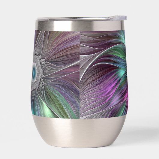 Kleurrijke Big Flower Abstract Trippy Fractal Art (Links)