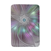 Kleurrijke Big Flower Abstract Trippy Fractal Art Badmat (Voorkant Verticaal)