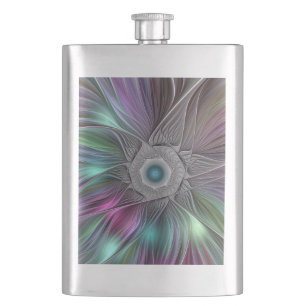 Kleurrijke Big Flower Abstract Trippy Fractal Art Flacon