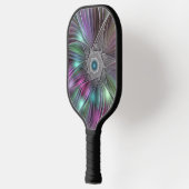 Kleurrijke Big Flower Abstract Trippy Fractal Art Pickleball Paddle (Links)