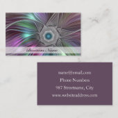 Kleurrijke Big Flower Abstract Trippy Fractal Art Visitekaartje (Voorkant / Achterkant)