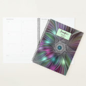 Kleurrijke Big Flower Abstracte Trippy Fractal Naa Planner (Display)