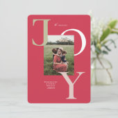 Kleurrijke Big Joy Christmas Kaart (Staand voorkant)