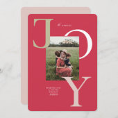 Kleurrijke Big Joy Christmas Kaart (Voorkant / Achterkant)